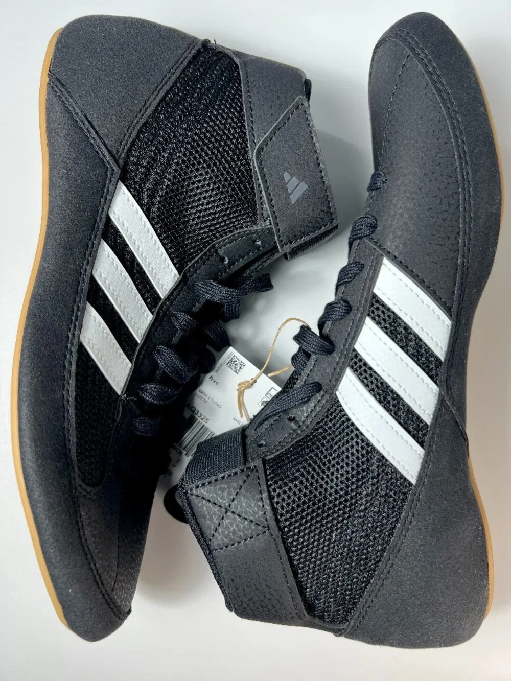 Adidas HVC 2 Wrestling Shoes Black/White AQ3325 - Size 7.5 US NWT